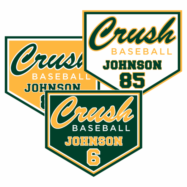 Crush Car Magnet - Home Plate Name/Jersey #