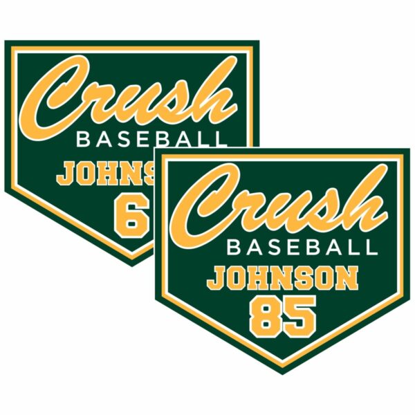 Crush Car Magnet - Home Plate Name/Jersey # - Image 2