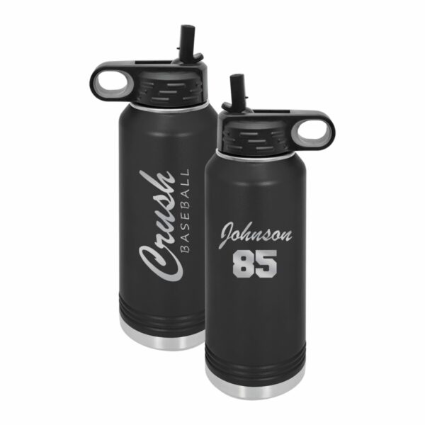 Crush 40oz Insulated Water Bottle - Laser Engraved Design I - Image 2