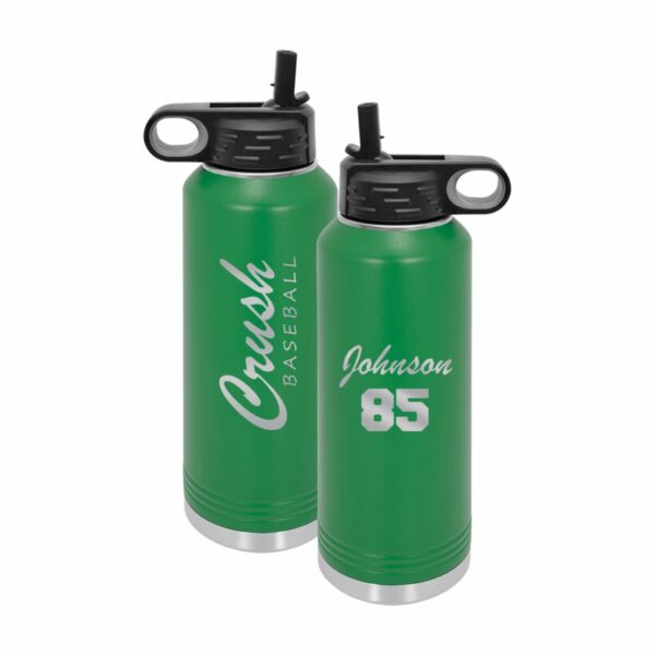 Crush 40oz Insulated Water Bottle - Laser Engraved Design I - Image 3