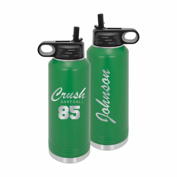 Crush 40oz Insulated Water Bottle - Laser Engraved Design II - Image 5